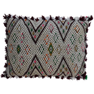 Mid 20th Century Moroccan Diamond Pillow For Sale