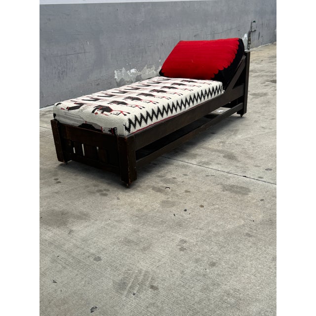 1900 - 1909 Early L & Jg Stickley Mission Oak Fainting Couch For Sale - Image 5 of 18