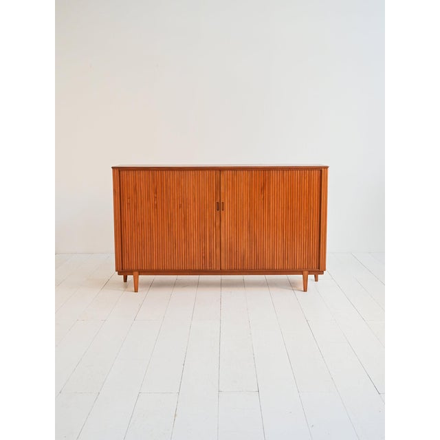 Scandinavian Teak Highboard with Shutters, 1960s For Sale - Image 11 of 11