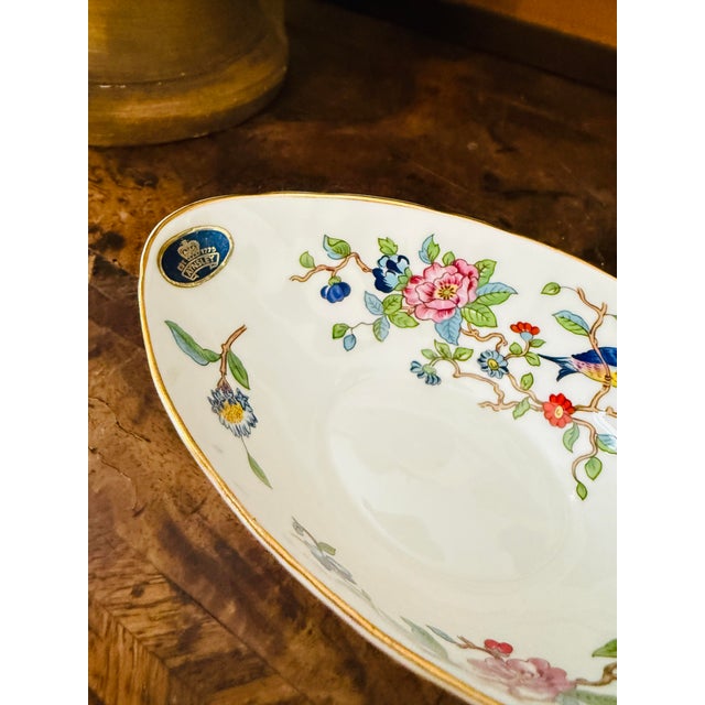 Vintage Aynsley Pembroke Avocado Bowl Fine English Bone China For Sale In Chicago - Image 6 of 8