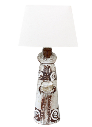French Ceramic Table Lamp by Albert Thiry, 1970s