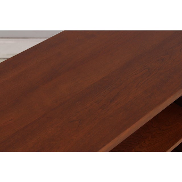 Stickley Arts & Crafts Inlaid Cherry Open Bookshelf For Sale - Image 9 of 18