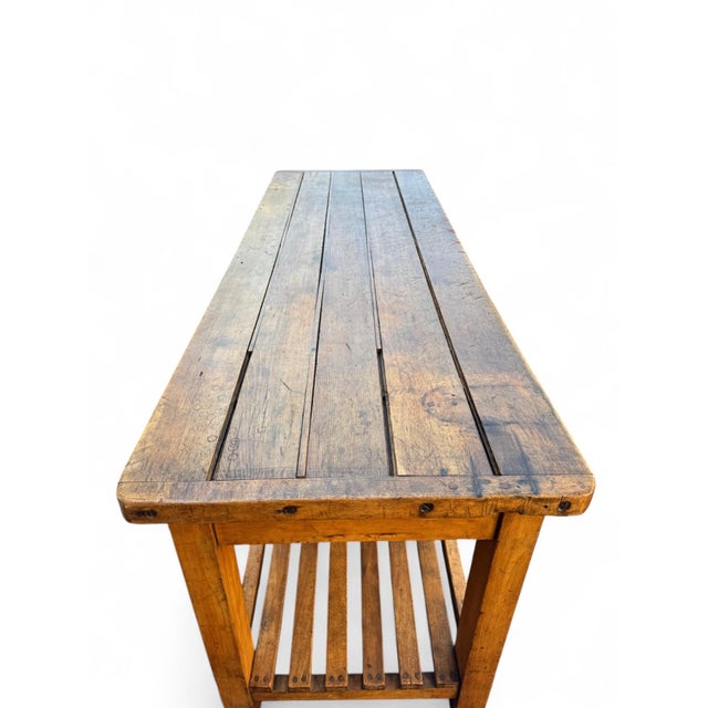 Large Antique Beech Table, 1900s For Sale - Image 5 of 16