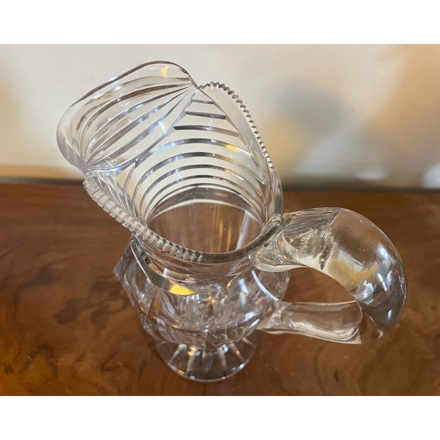 Large Antique Early 19th Century George III Anglo Irish Cut Crystal Glass Wine Ewer or Water Pitcher For Sale - Image 13 of 13