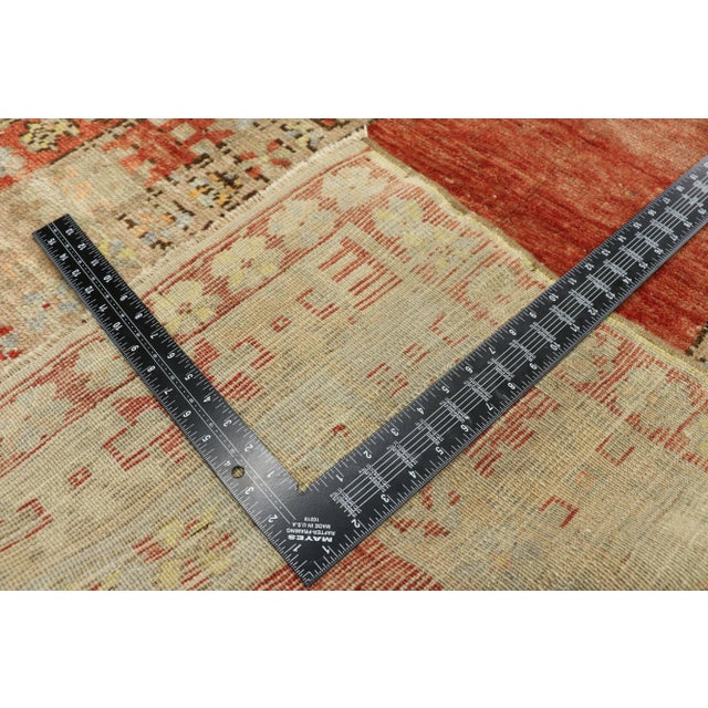 Mid 20th Century Vintage Turkish Oushak Prayer Rug - 3′2″ × 6′2″ For Sale - Image 5 of 10