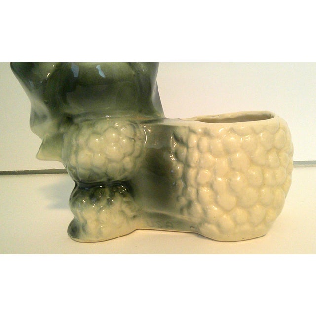 1950s Ceramic Poodle Shawnee Dog Planter Hand Painted Porcelain Puppy Usa VTG MCM 1950s For Sale - Image 5 of 9