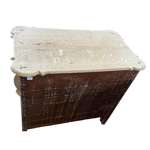 19th Century Dutch Bleached Oak Commode / Chest of Drawers For Sale - Image 10 of 12