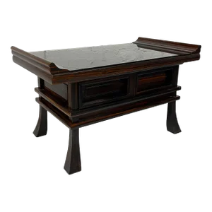 Small Zebrawood Two Drawer Kyo Table