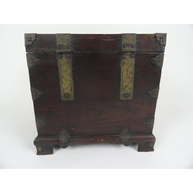 Brown 19th Century Korean Wood Wedding Box For Sale - Image 8 of 10