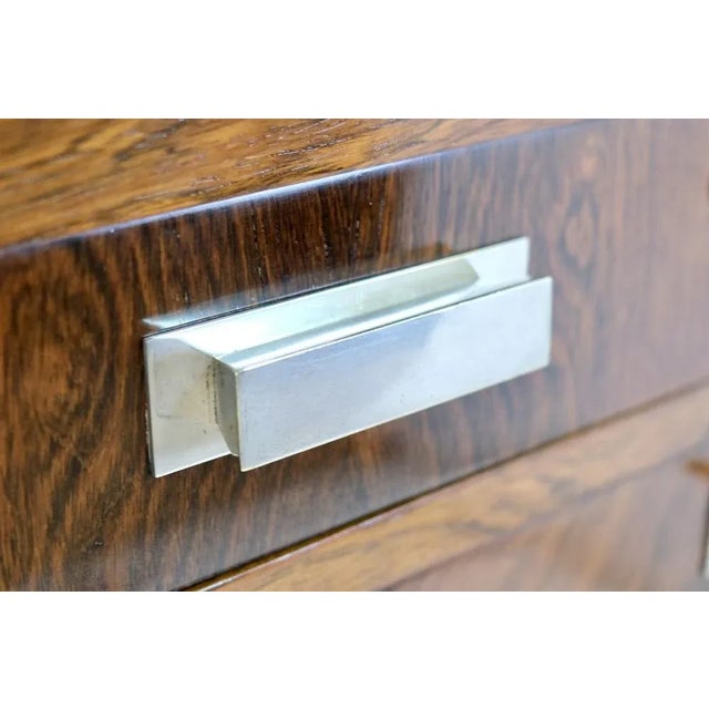 Brown Art Deco Secretary with Hidden Locking Mechanism, 1930s For Sale - Image 8 of 13