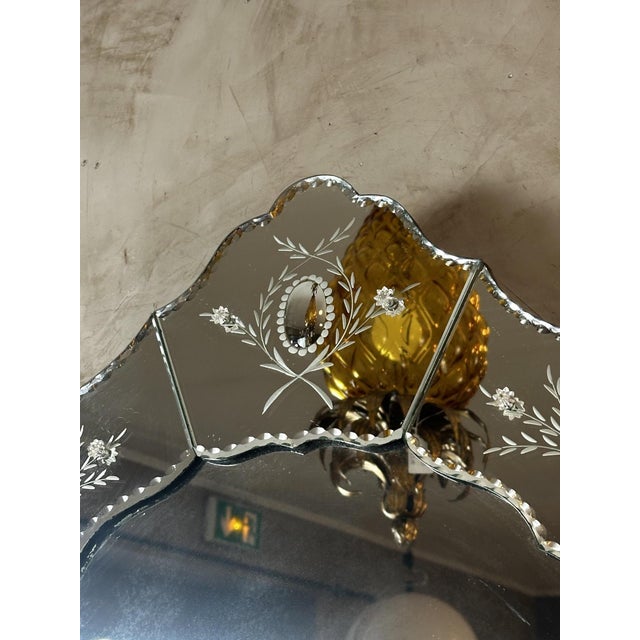 Vintage Venetian Mirror, 1960 For Sale - Image 4 of 10