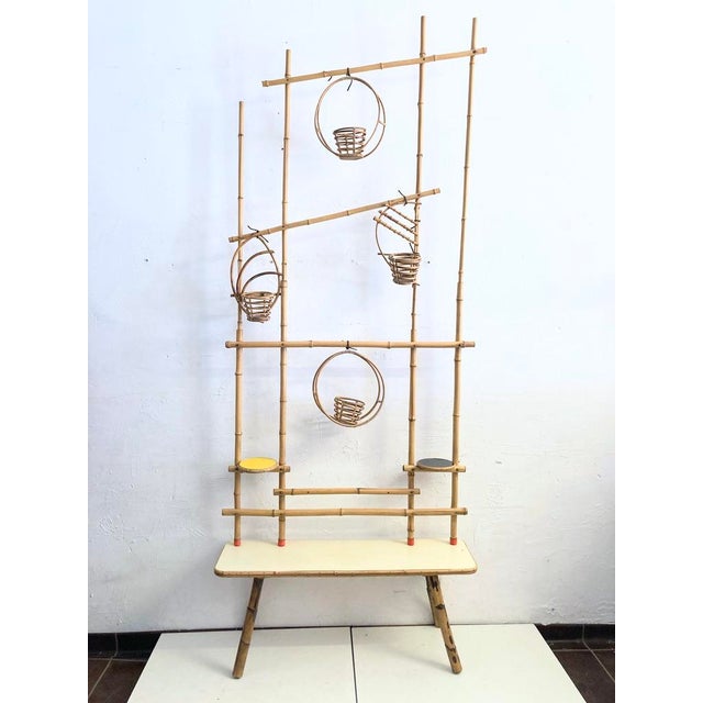 Large Flower Bench Room Divider in Bamboo, 1950s For Sale - Image 17 of 18