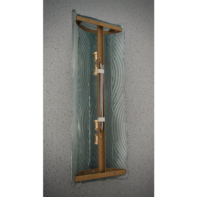 Semi Circle Murano Green Glass Wall Light by Fontana Arte, 2000 For Sale - Image 9 of 10