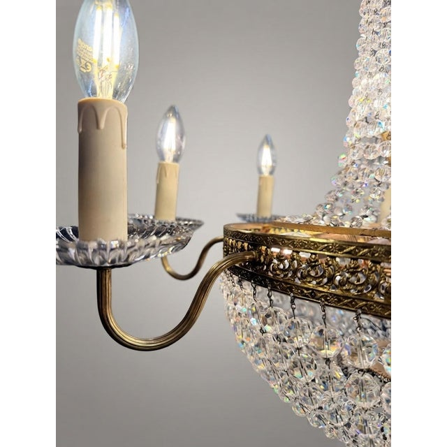 Large French Empire Style Chandelier, 20th Century For Sale - Image 5 of 7