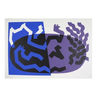 "Kitty Cat" - 1979 Abstract Expressionist Lithograph on Paper by Sidney Budnick For Sale