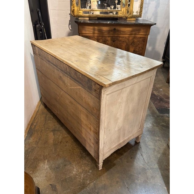 18th Century French Louis XVI Painted Oak Commode For Sale - Image 5 of 6