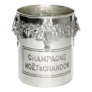 Vintage Silver Plated Champagne Cooler and Ice Bucket from Moët & Chandon For Sale