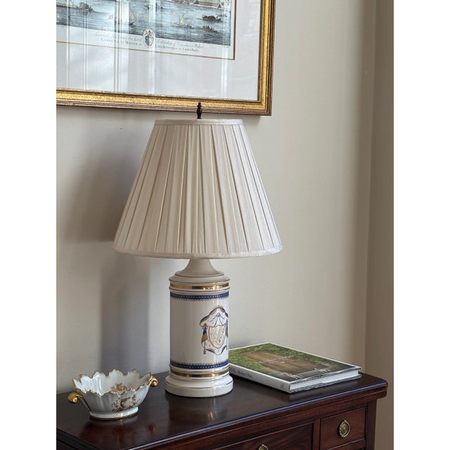 Mid-20th Century Armorial Porcelain Apothecary Lamps — A Pair For Sale - Image 12 of 18