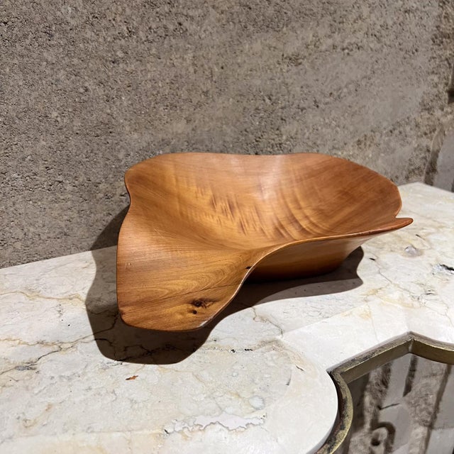 AMBIANIC presents Ross Manderson Dargaville NZ Freeform Bowl Organic Modern Handcrafted signed by artist 3 h x 10.5 w x 9...