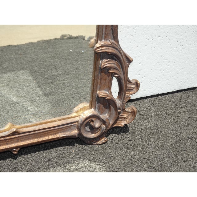 Pair of Vintge French Louis XVI Style Ornate Wall Mantle Mirrors For Sale - Image 15 of 15