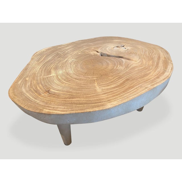 Andrianna Shamaris Amorphous Single Slab Mid-Century Modern Style Coffee Table For Sale - Image 12 of 18