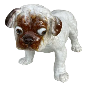 Terracotta Majolica Bulldog Bavent Filmont, Circa 1900