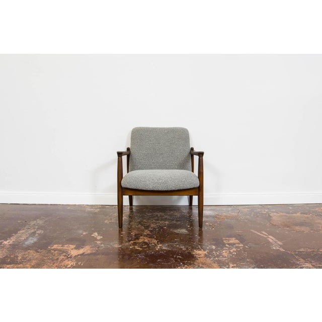 1960s Mid-Century Grey Armchair by Edmund Homa, 1960s For Sale - Image 5 of 12