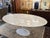2010s Nj Modern Furniture Saarinen-Style Oval Carrara Marble Tulip Dining Table For Sale - Image 5 of 14