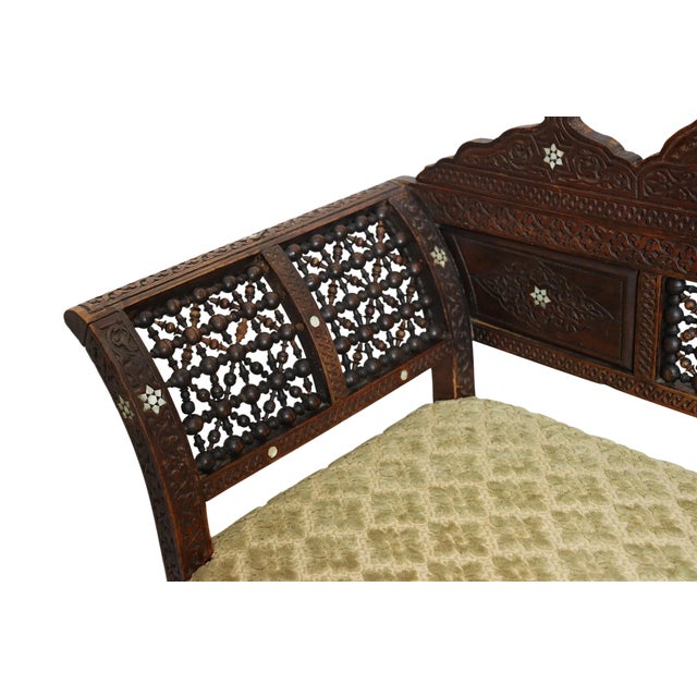Vintage Moorish Bench Chair, 1920s For Sale - Image 14 of 18