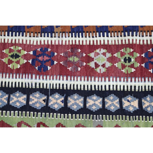 1970s Southwestern Abstract Design Kilim Rug For Sale In Sacramento - Image 6 of 11