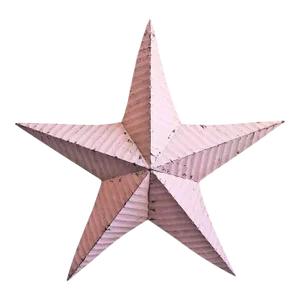 Vintage Farmhouse Pink Metal Barn Star Wall Decor Large