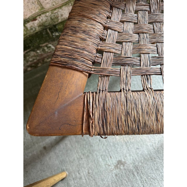 Pair of Vintage, Edmond Spence Rush and Mahogany Chairs, Mexico 1950s For Sale - Image 17 of 18