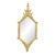 Vintage Italian Neoclassical Style Cream & Gold Gilt Carved Wood Wall Mirror For Sale