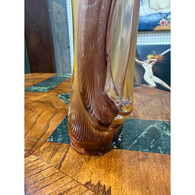 2000 - 2009 Jody Fine Studios Signed Large Artglass Sommerso Sculpture 2006 18in For Sale - Image 5 of 9