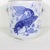Late 20th Century Small Vintage Chinoiserie Asian Koi Fish Canister Lidded Jar or Pot, Ceramic With Lid Blue and White For Sale - Image 5 of 10