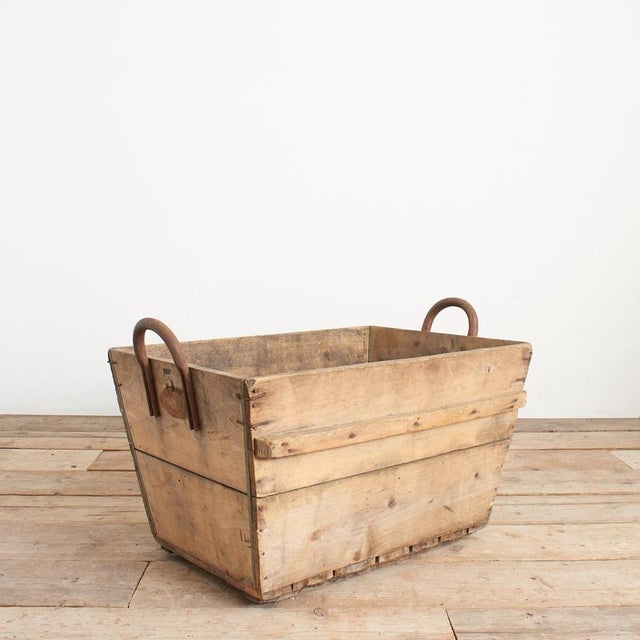 French Champagne Wooden Harvest Crate Planter, 1950s For Sale - Image 3 of 7