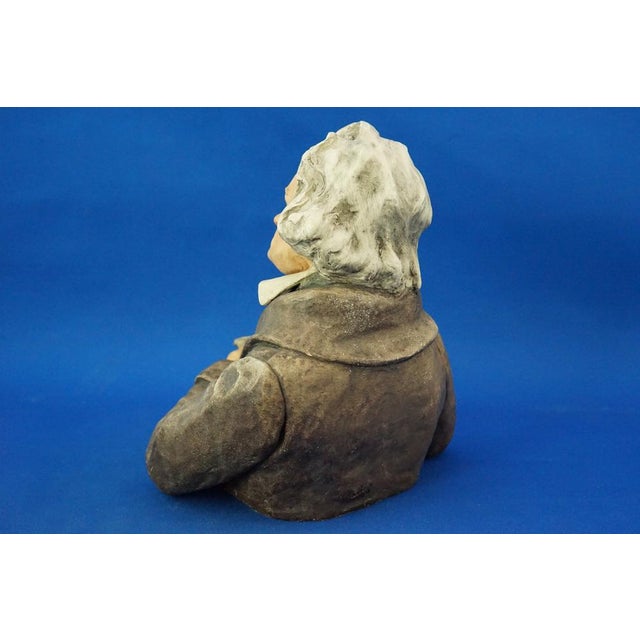 Ceramic Bust Sculpture of Composer Ludwig Beethoven by Antonio Borsato, Italy, 20th Century For Sale - Image 4 of 18
