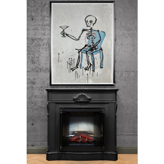 Here is a fun one… HAPPY HOUR (The Blue Chair) 40x30in. Print after the original painting by Edward Walton Wilcox. This is...