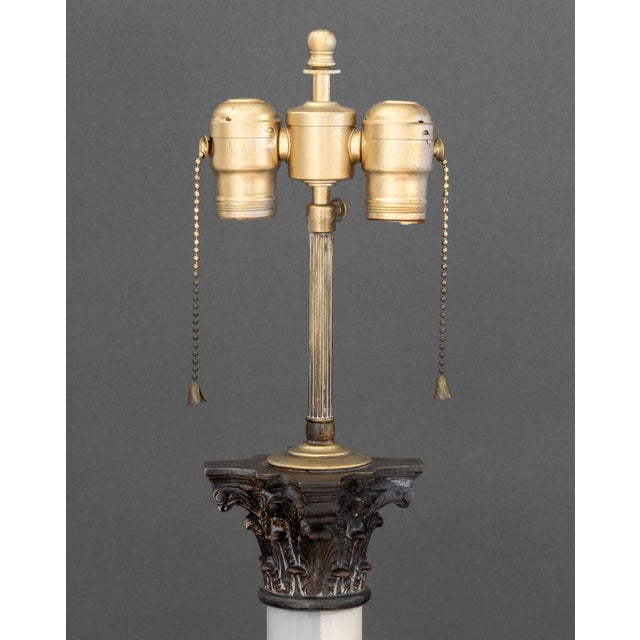 Neoclassical Corinthian Column Form Table Lamp For Sale - Image 4 of 7