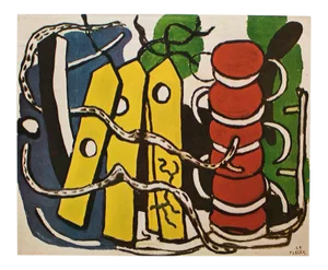 1950 After Fernand Léger "The Yellow Labels" First German Edition Period Offset Lithograph