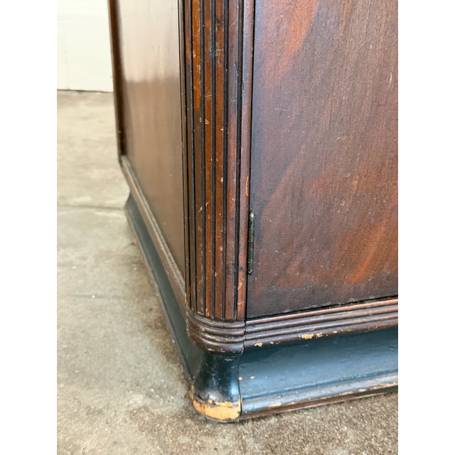 Vintage 1940's Art Deco Walnut and Brass Credenza For Sale - Image 10 of 18