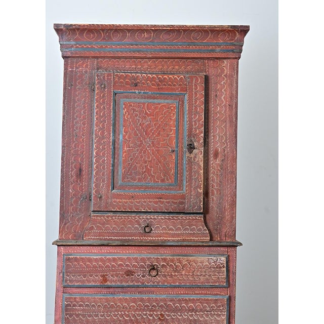 18th Century Swedish 18th Century Painted Cabinet on Stand For Sale - Image 5 of 12