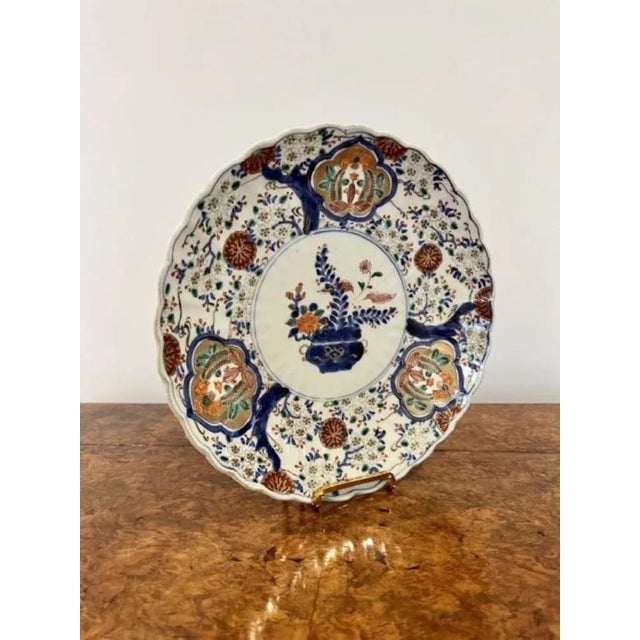 Large Antique Quality Japanese Imari Plate, 1900s For Sale - Image 3 of 5