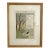 Vintage French Print in Birdseye Maple Frame For Sale