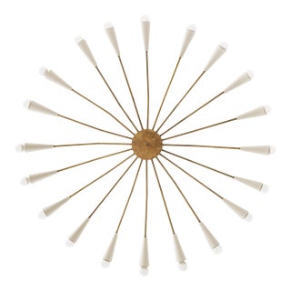 Primavera Sunflower Lighting Italian Mid Century Design Chandelier For Sale
