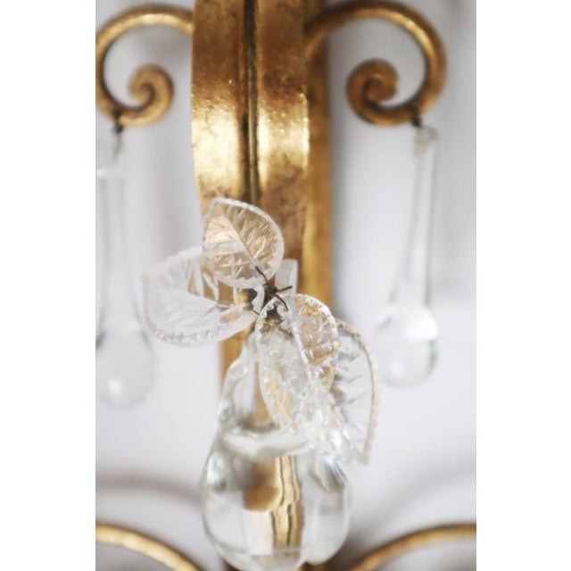 Golden Wall Lights with Pink Glass Fruit from Palwa, 1960s For Sale - Image 12 of 18