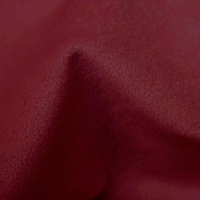 Not Yet Made - Made To Order California King Bed in Velvet Berry with Brass nails For Sale - Image 5 of 6