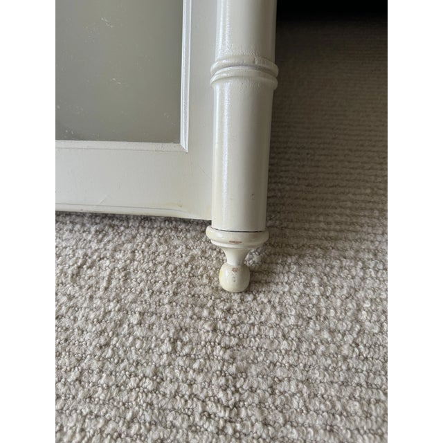 Wood Vintage 1970's Dixie Lenoir Large Faux Bamboo Wall Mirror For Sale - Image 7 of 8