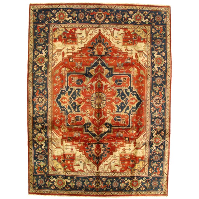 Pasargad DC Indo Serapi Hand-Knotted Rug - 9' X 12'2" For Sale