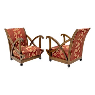 Art Deco Italian Armchairs attributed to Maurizio Tempestini, 1940s, Set of 2 For Sale